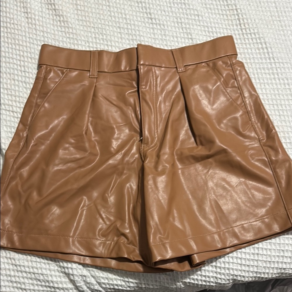 Abercrombie & Fitch Tan High Waist Shorts